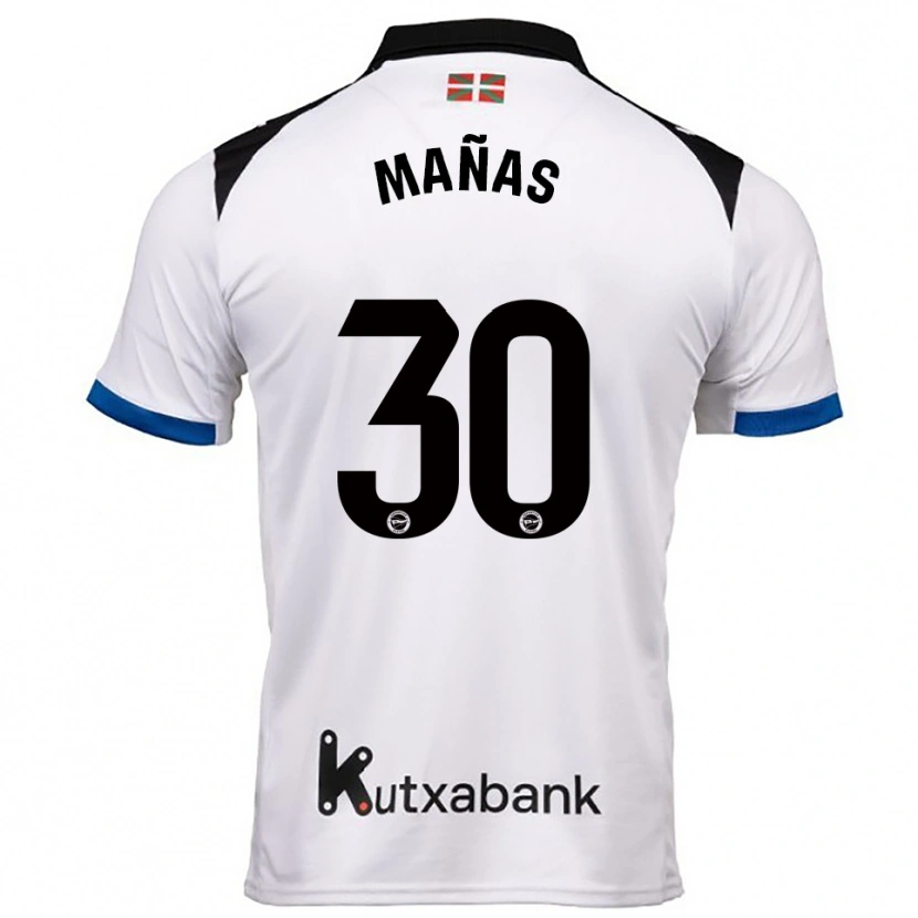 Danxen Pánské Aitor Mañas #30 Bílá Modrá Daleko Hráčské Dresy 2025/26 Dres