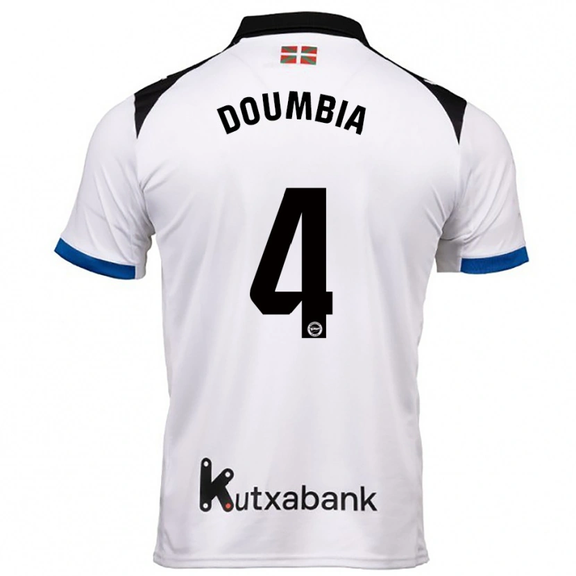 Danxen Pánské Daouda Doumbia #4 Bílá Modrá Daleko Hráčské Dresy 2025/26 Dres
