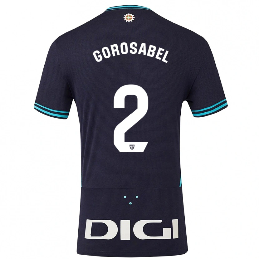 Danxen Pánské Andoni Gorosabel #2 Tmavě Modrá Nebesky Modrá Daleko Hráčské Dresy 2025/26 Dres