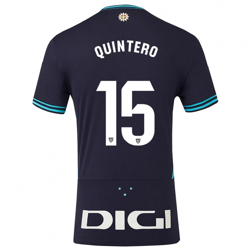 Danxen Pánské Iker Quintero #15 Tmavě Modrá Nebesky Modrá Daleko Hráčské Dresy 2025/26 Dres
