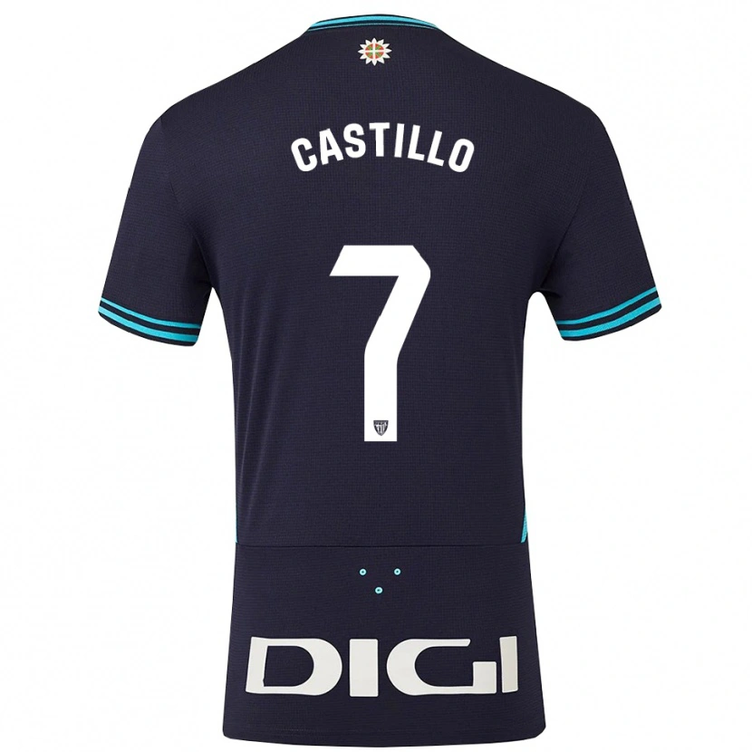Danxen Pánské Unai Castillo #7 Tmavě Modrá Nebesky Modrá Daleko Hráčské Dresy 2025/26 Dres