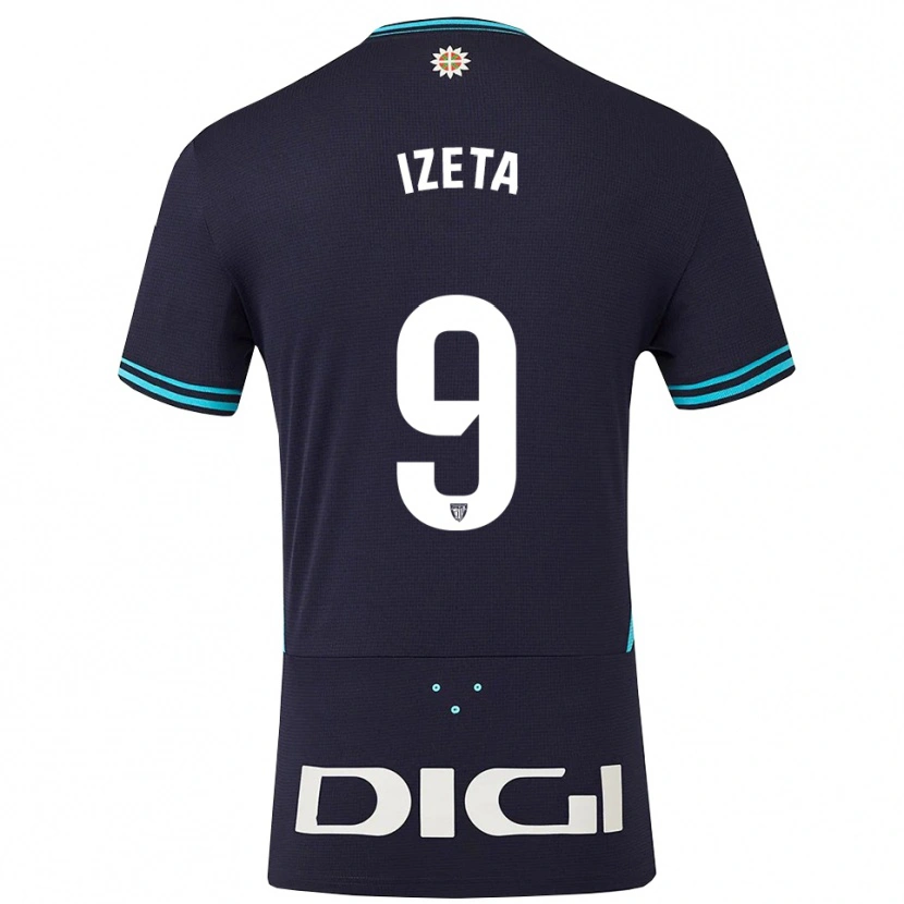 Danxen Pánské Urko Izeta #9 Tmavě Modrá Nebesky Modrá Daleko Hráčské Dresy 2025/26 Dres