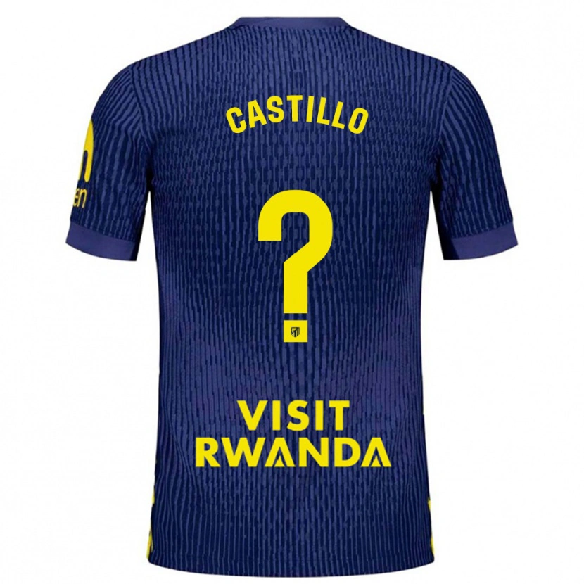 Danxen Pánské Jorge Castillo #0 Tmavě Modrá Žlutá Daleko Hráčské Dresy 2025/26 Dres