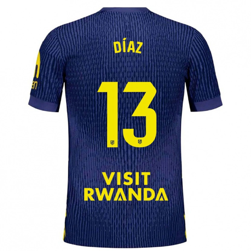 Danxen Pánské Diego Díaz #13 Tmavě Modrá Žlutá Daleko Hráčské Dresy 2025/26 Dres