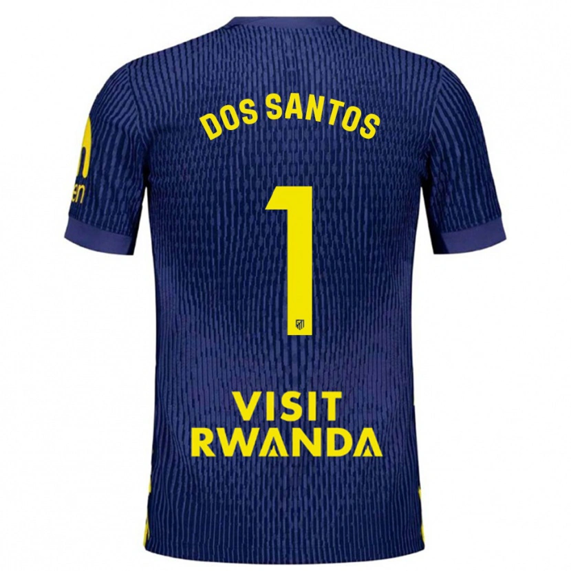 Danxen Pánské Alex Dos Santos #1 Tmavě Modrá Žlutá Daleko Hráčské Dresy 2025/26 Dres