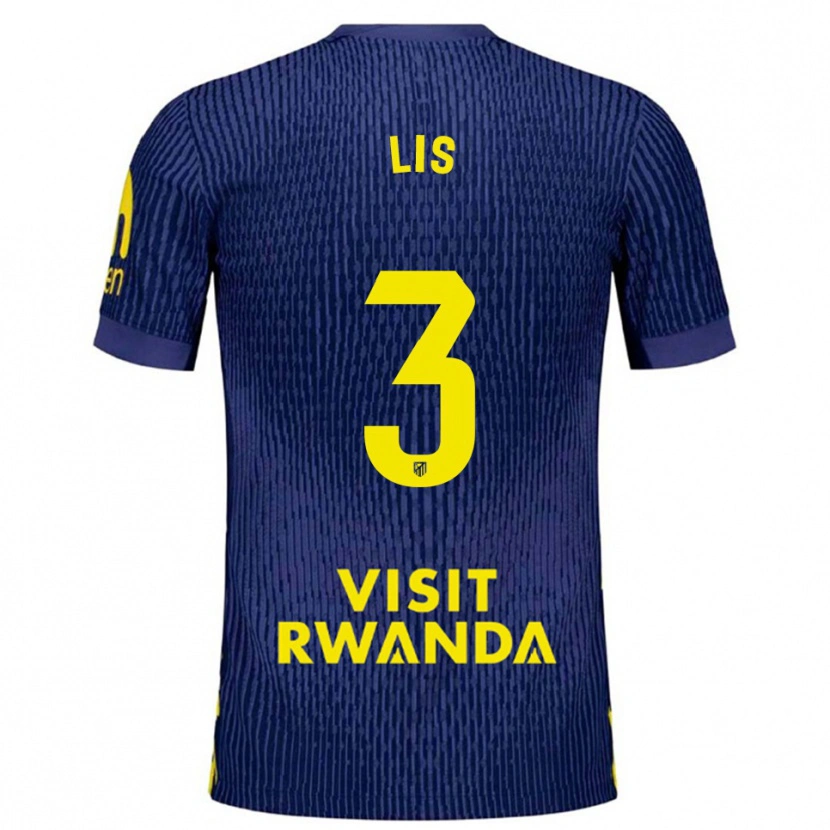 Danxen Pánské Adrian Lis #3 Tmavě Modrá Žlutá Daleko Hráčské Dresy 2025/26 Dres