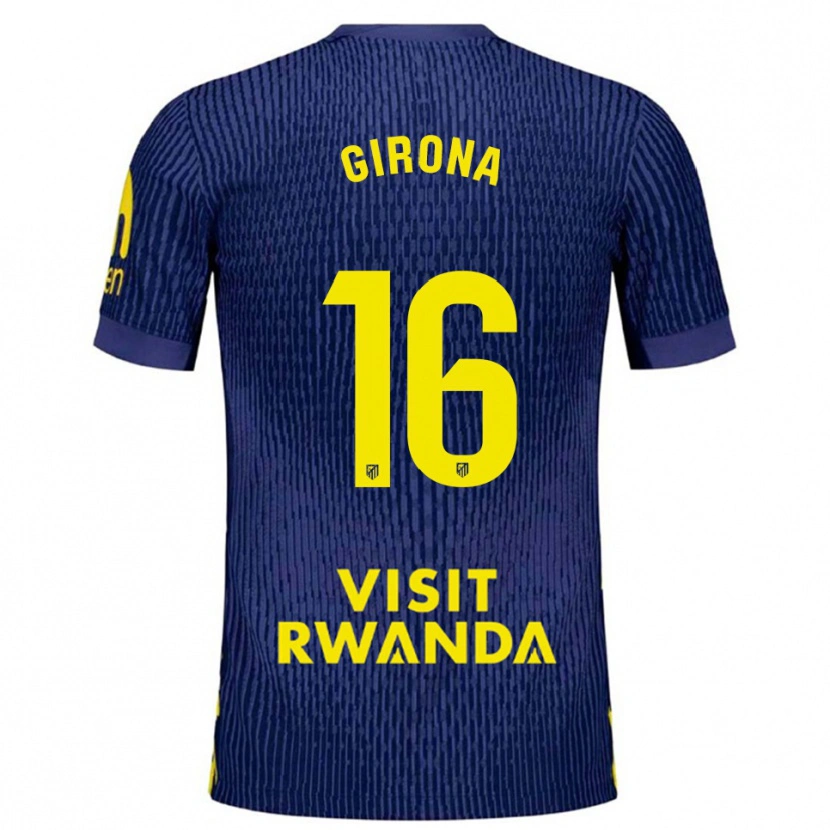 Danxen Pánské Raúl Girona #16 Tmavě Modrá Žlutá Daleko Hráčské Dresy 2025/26 Dres