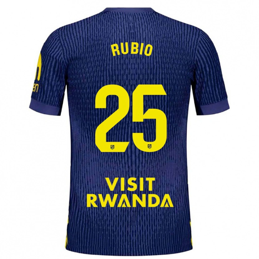 Danxen Pánské Daniel Rubio #25 Tmavě Modrá Žlutá Daleko Hráčské Dresy 2025/26 Dres