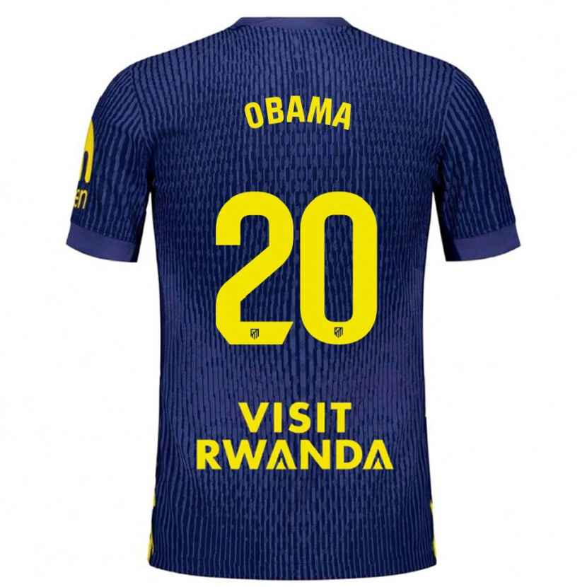 Danxen Pánské Federico Obama #20 Tmavě Modrá Žlutá Daleko Hráčské Dresy 2025/26 Dres