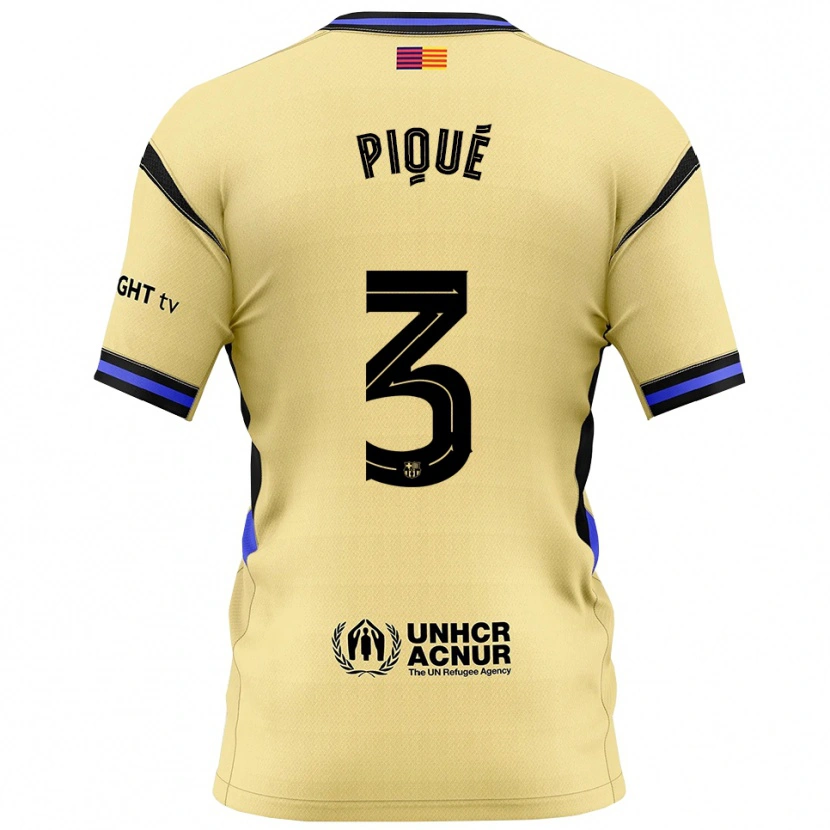 Danxen Pánské Gerard Pique #3 Žlutá Černá Daleko Hráčské Dresy 2025/26 Dres