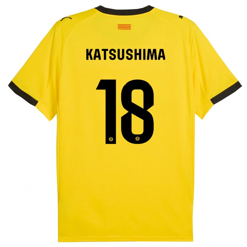 Danxen Pánské Shinnosuke Katsushima #18 Žlutá Černá Daleko Hráčské Dresy 2025/26 Dres