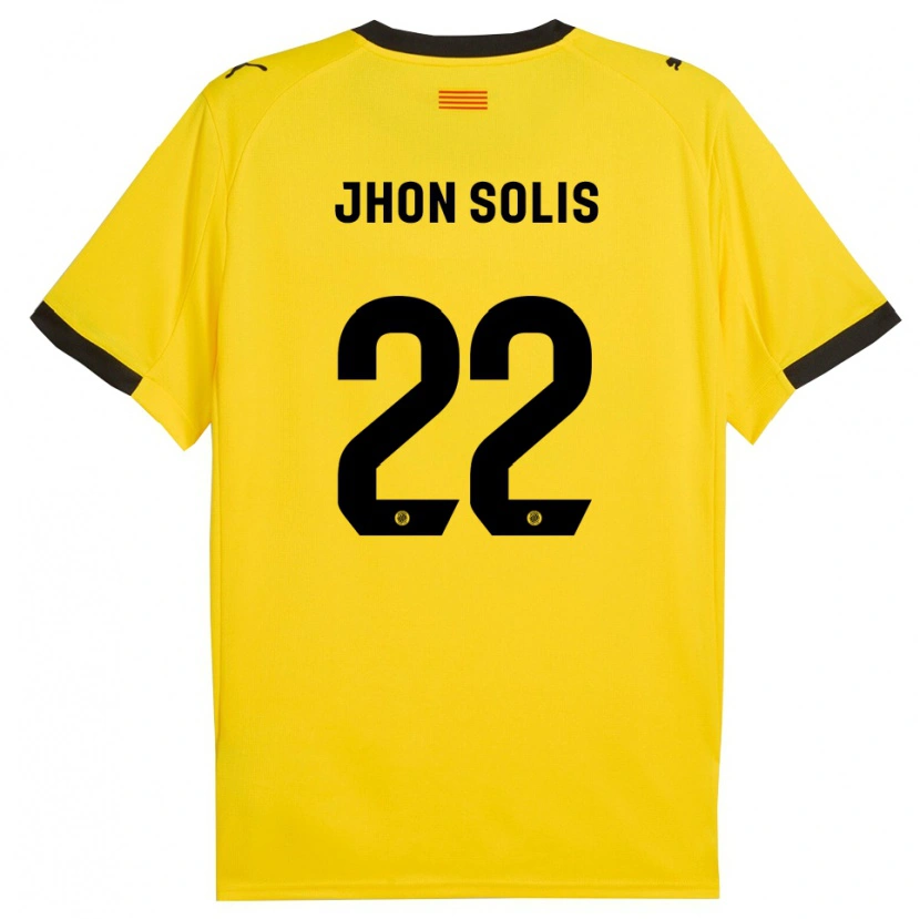 Danxen Pánské Jhon Solís #22 Žlutá Černá Daleko Hráčské Dresy 2025/26 Dres