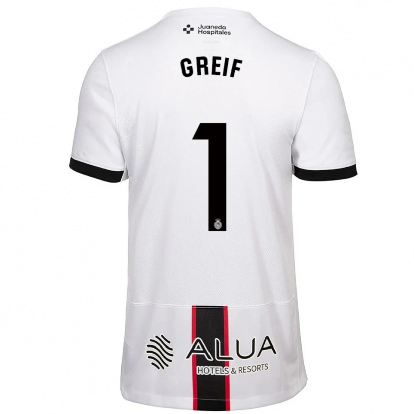 Danxen Pánské Dominik Greif #1 Bílá Černá Daleko Hráčské Dresy 2025/26 Dres