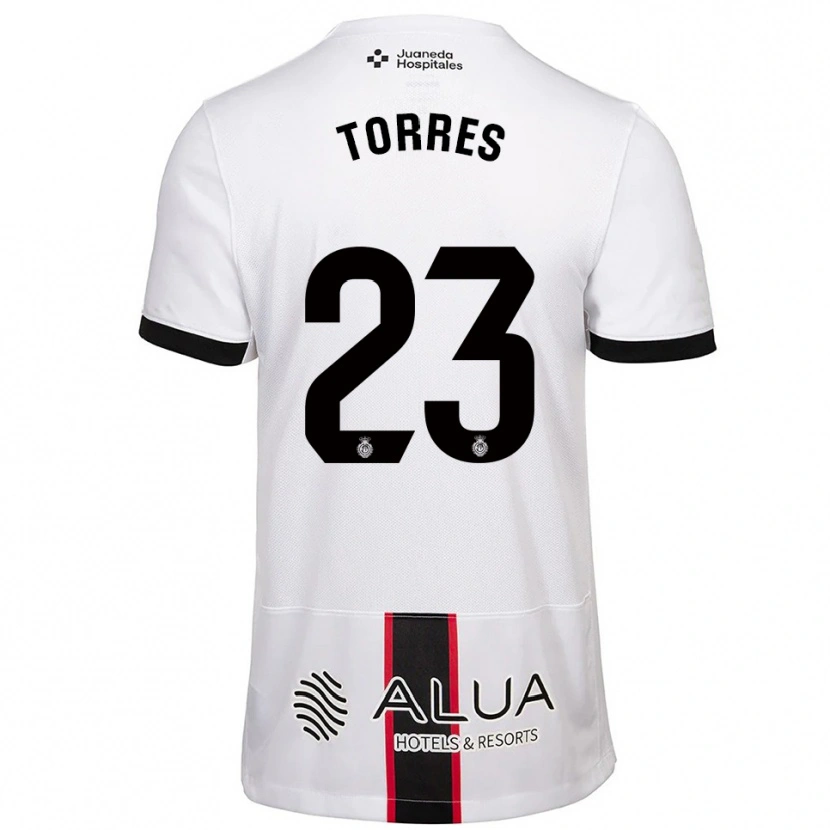 Danxen Pánské Iker Torres #23 Bílá Černá Daleko Hráčské Dresy 2025/26 Dres