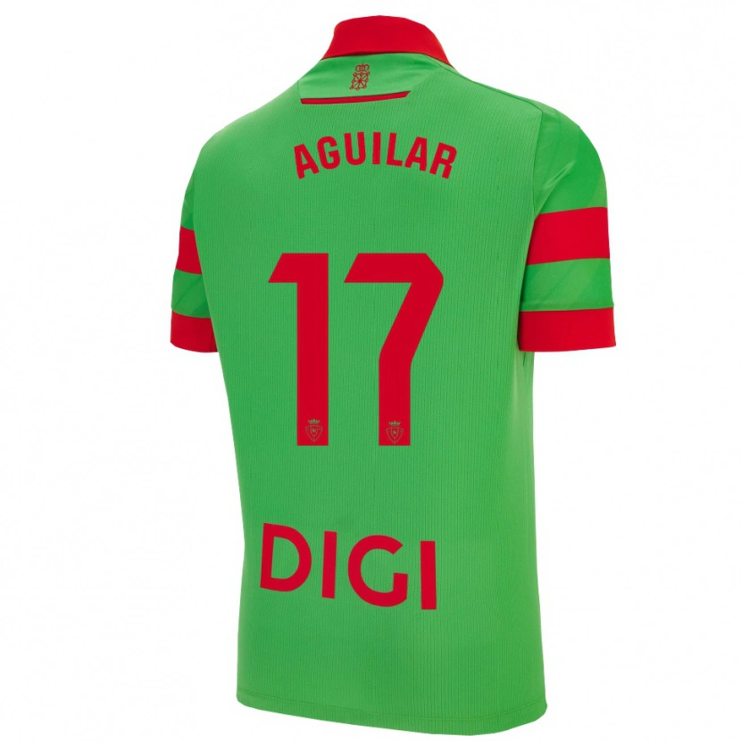 Danxen Pánské Eneko Aguilar #17 Zelená Červená Daleko Hráčské Dresy 2025/26 Dres