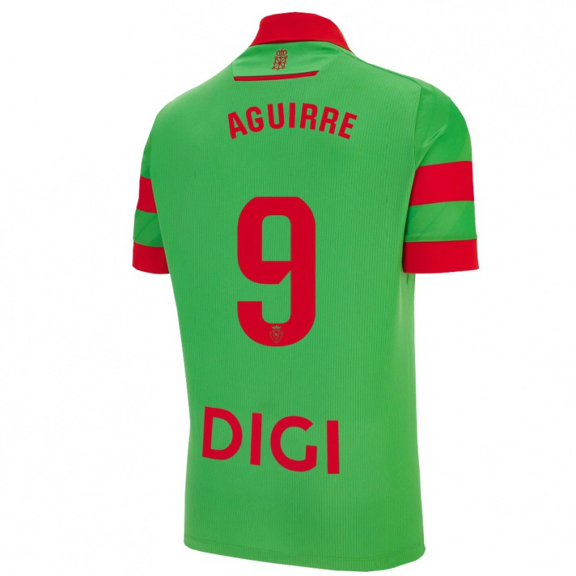 Danxen Pánské Jorge Aguirre #9 Zelená Červená Daleko Hráčské Dresy 2025/26 Dres