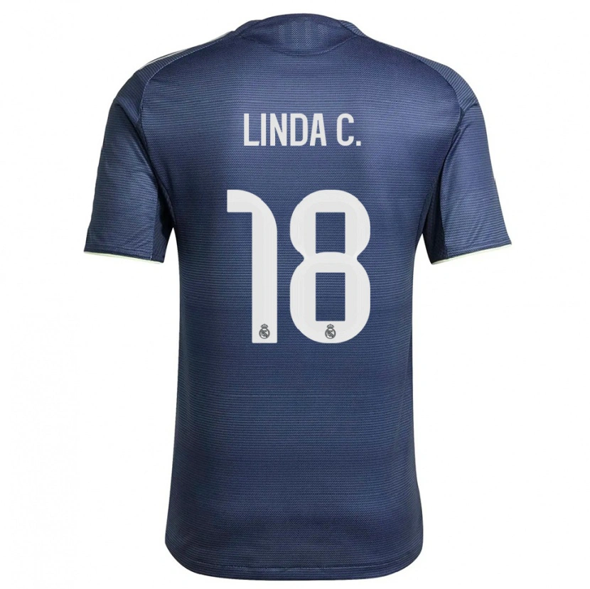 Danxen Pánské Linda Caicedo #18 Tmavě Modrá Stříbrná Daleko Hráčské Dresy 2025/26 Dres