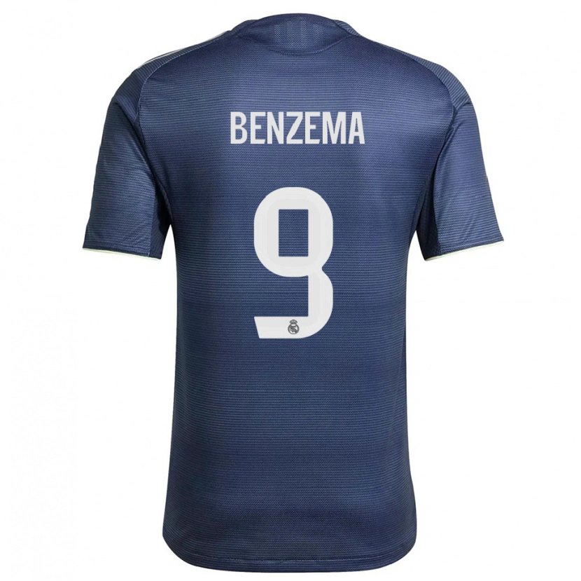Danxen Pánské Karim Benzema #9 Tmavě Modrá Stříbrná Daleko Hráčské Dresy 2025/26 Dres