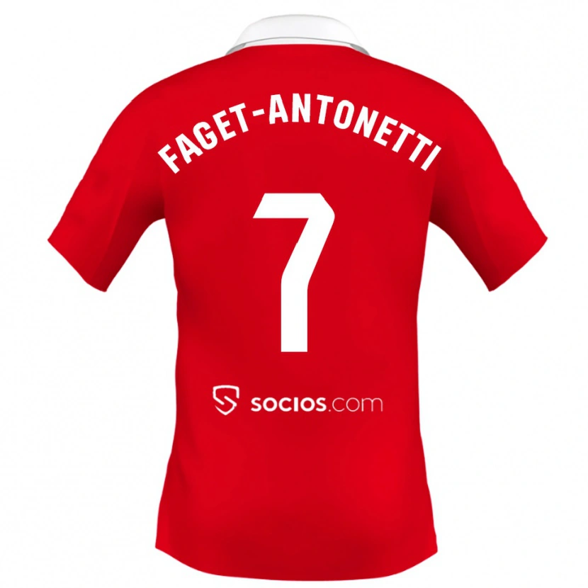 Danxen Pánské Roméo Faget-Antonetti #7 Červená Bílá Šedá Daleko Hráčské Dresy 2025/26 Dres