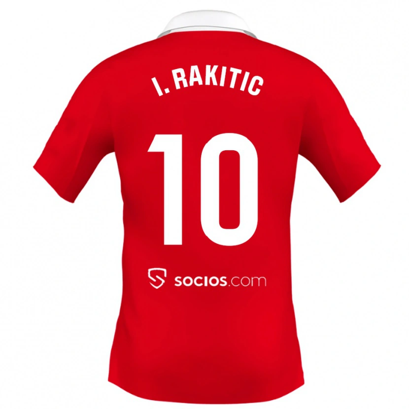 Danxen Pánské Ivan Rakitic #10 Červená Bílá Šedá Daleko Hráčské Dresy 2025/26 Dres