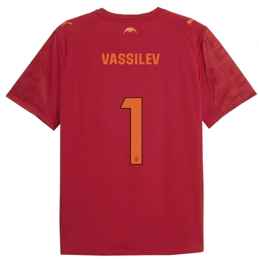 Danxen Pánské David Vassilev #1 Červená Oranžová Daleko Hráčské Dresy 2025/26 Dres