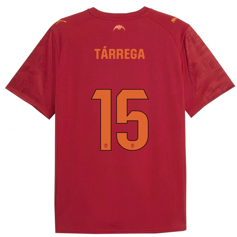 Danxen Pánské César Tárrega #15 Červená Oranžová Daleko Hráčské Dresy 2025/26 Dres