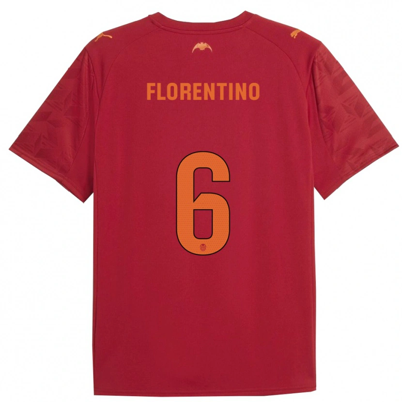 Danxen Pánské Claudia Florentino #6 Červená Oranžová Daleko Hráčské Dresy 2025/26 Dres