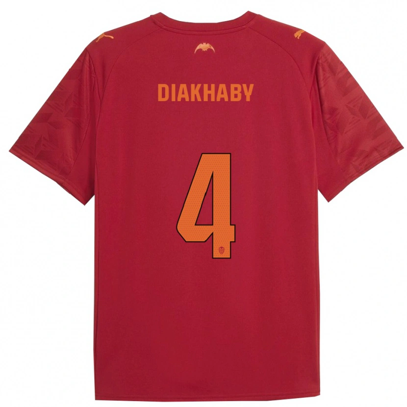 Danxen Pánské Mouctar Diakhaby #4 Červená Oranžová Daleko Hráčské Dresy 2025/26 Dres