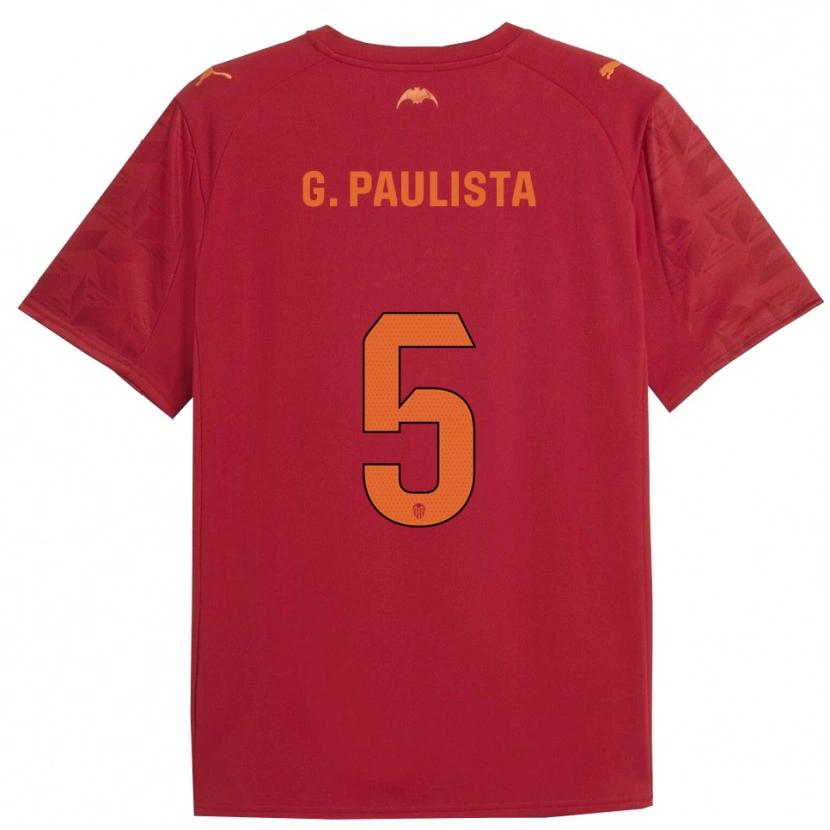 Danxen Pánské Gabriel Paulista #5 Červená Oranžová Daleko Hráčské Dresy 2025/26 Dres