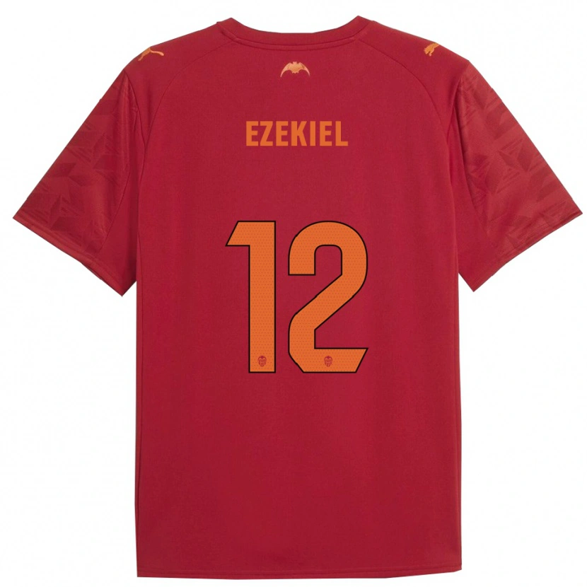 Danxen Pánské Ezekiel Montunrayo #12 Červená Oranžová Daleko Hráčské Dresy 2025/26 Dres