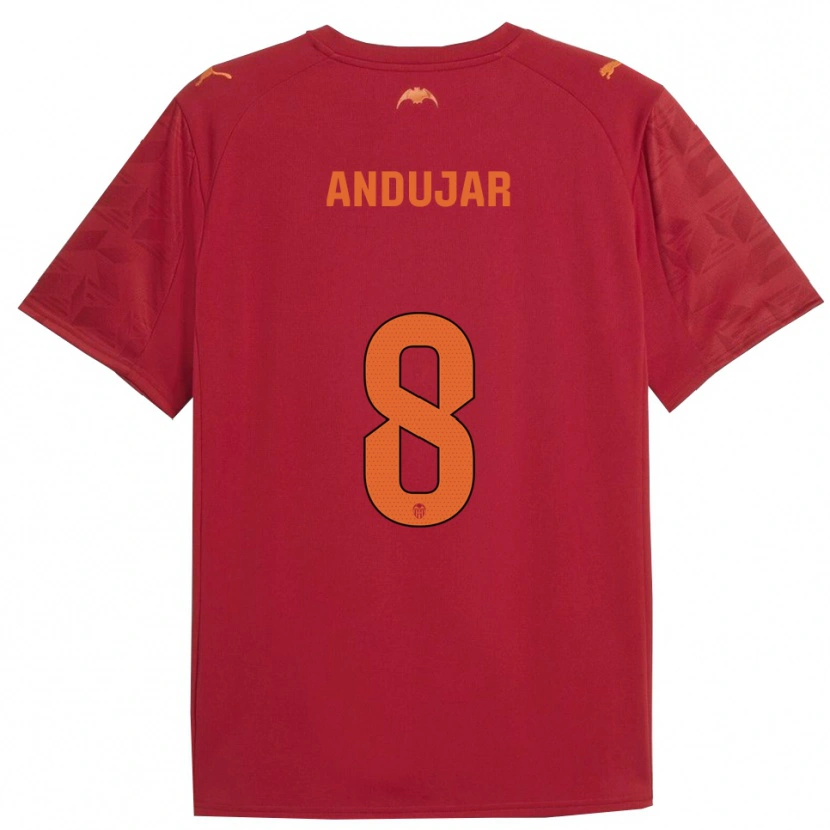 Danxen Pánské Candela Andujar #8 Červená Oranžová Daleko Hráčské Dresy 2025/26 Dres