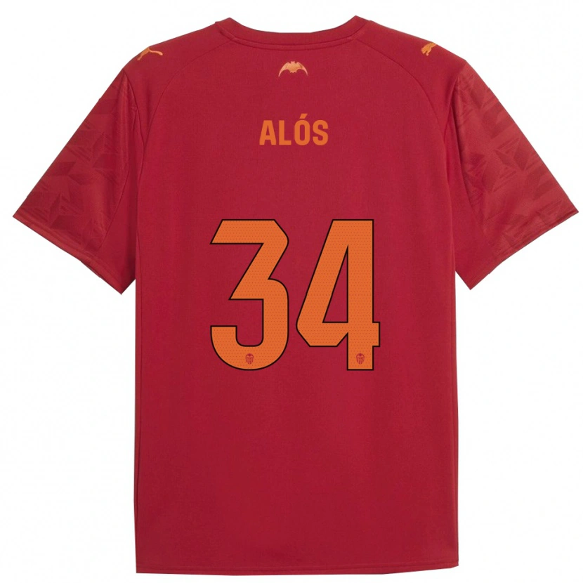 Danxen Pánské Carlos Alós #34 Červená Oranžová Daleko Hráčské Dresy 2025/26 Dres