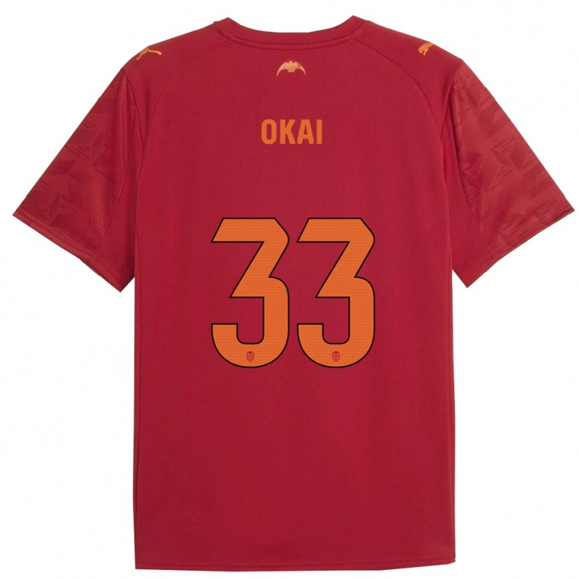 Danxen Pánské Leslie Okai #33 Červená Oranžová Daleko Hráčské Dresy 2025/26 Dres