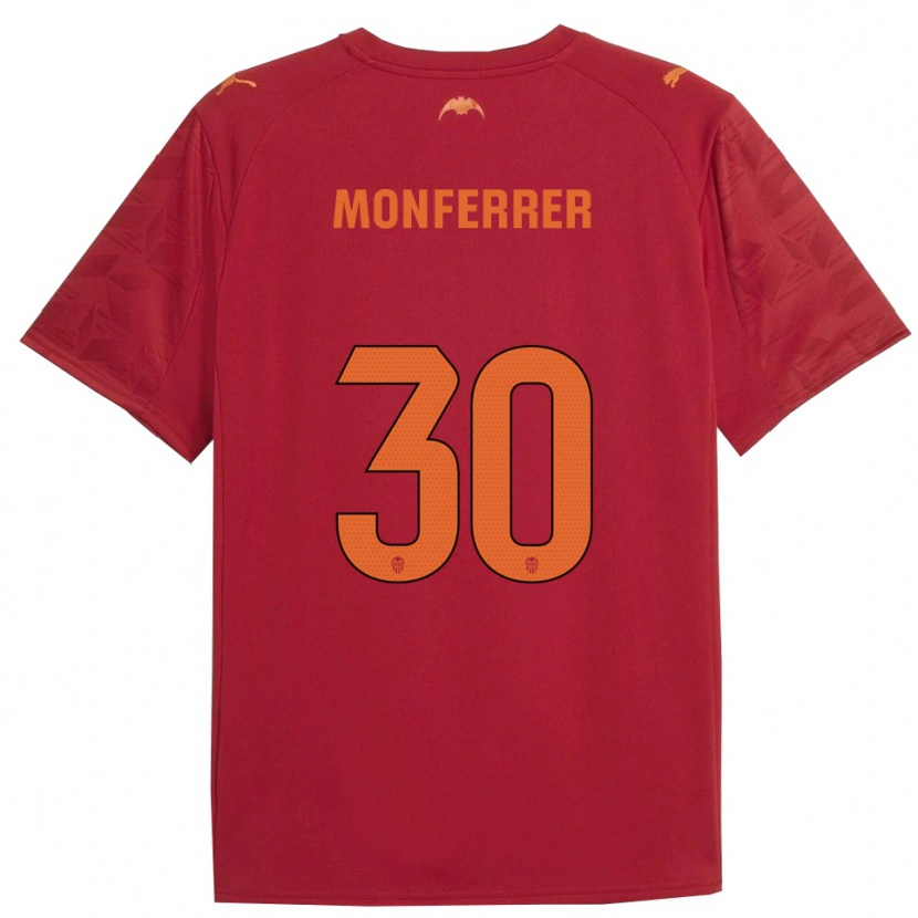Danxen Pánské Miguel Monferrer #30 Červená Oranžová Daleko Hráčské Dresy 2025/26 Dres