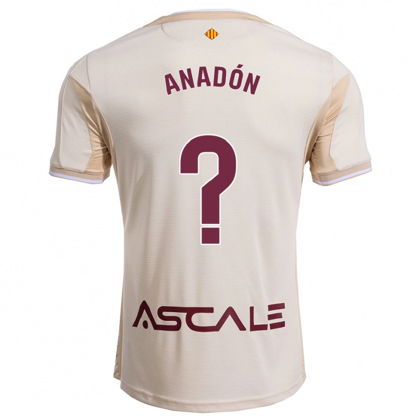 Danxen Pánské Guillermo Anadón #0 Špinavě Bílá Burgundská Daleko Hráčské Dresy 2025/26 Dres