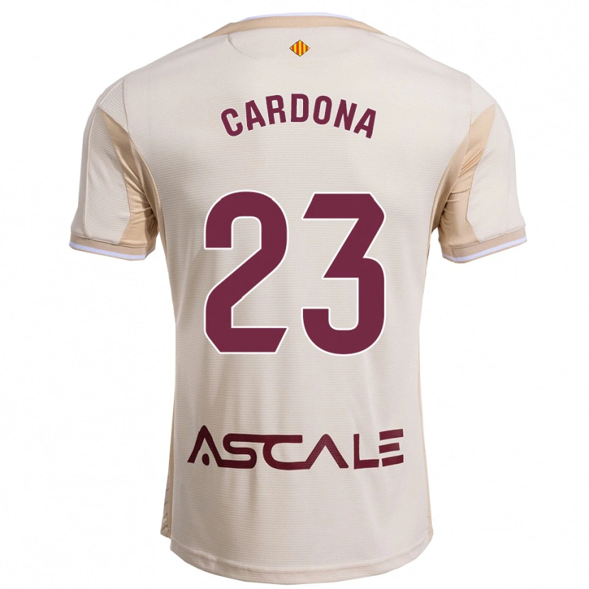 Danxen Pánské Sergi Cardona #23 Špinavě Bílá Burgundská Daleko Hráčské Dresy 2025/26 Dres
