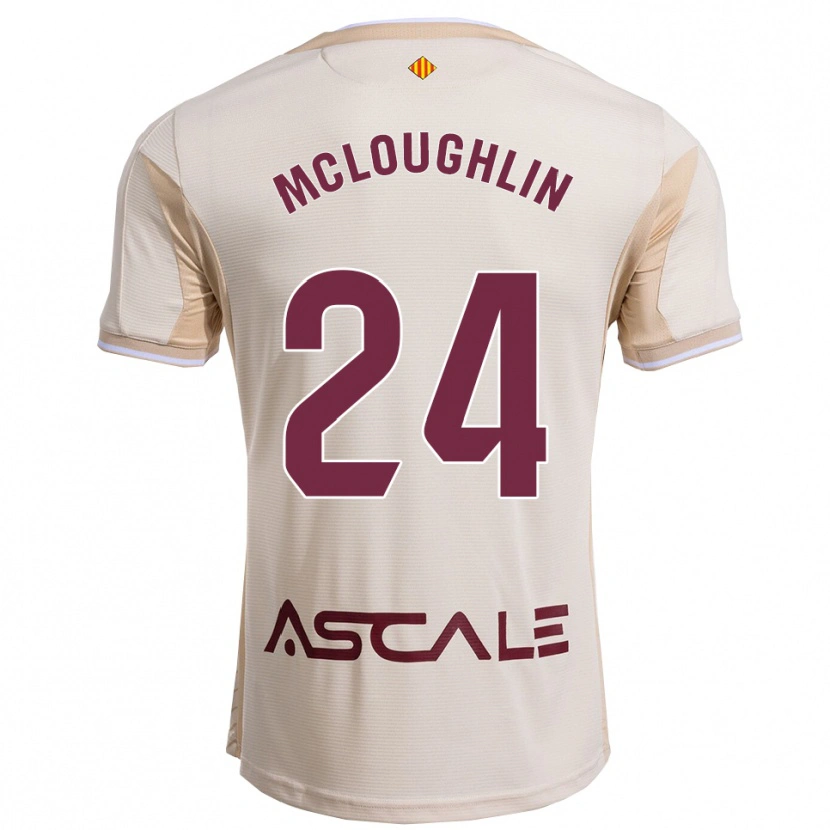 Danxen Pánské Caden Mcloughlin #24 Špinavě Bílá Burgundská Daleko Hráčské Dresy 2025/26 Dres