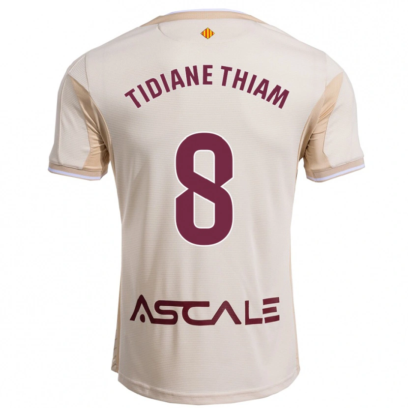 Danxen Pánské Cheikh Tidiane Thiam #8 Špinavě Bílá Burgundská Daleko Hráčské Dresy 2025/26 Dres