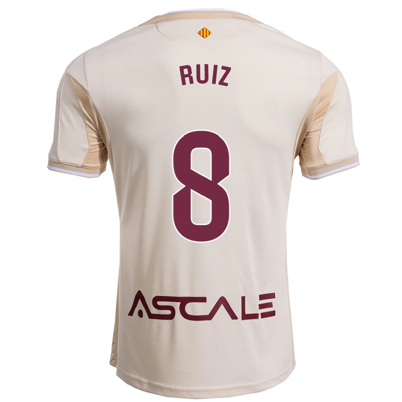 Danxen Pánské Adri Ruiz #8 Špinavě Bílá Burgundská Daleko Hráčské Dresy 2025/26 Dres