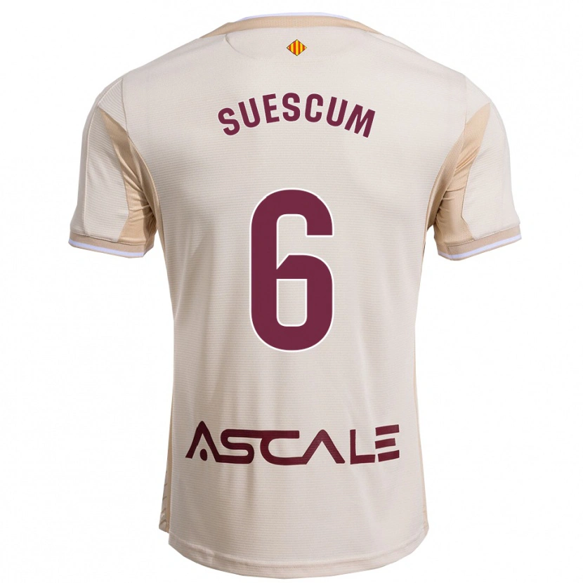 Danxen Pánské Hugo Suescum #6 Špinavě Bílá Burgundská Daleko Hráčské Dresy 2025/26 Dres