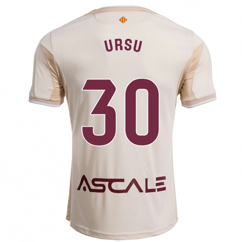 Danxen Pánské Eduard Ursu #30 Špinavě Bílá Burgundská Daleko Hráčské Dresy 2025/26 Dres