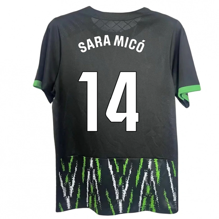 Danxen Pánské Sara Micó Soler #14 Černá Zelená Daleko Hráčské Dresy 2025/26 Dres