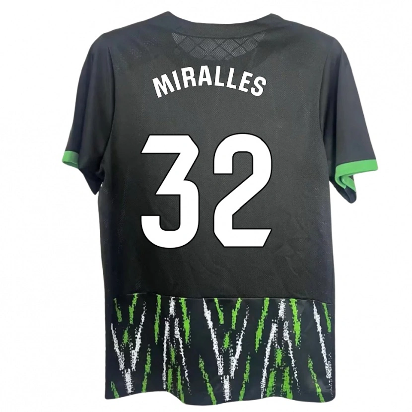 Danxen Pánské Álvaro Miralles #32 Černá Zelená Daleko Hráčské Dresy 2025/26 Dres