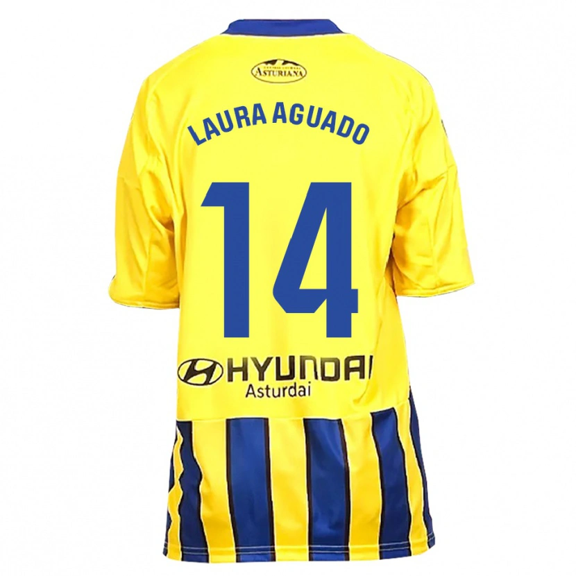 Danxen Pánské Laura Aguado #14 Žlutá Modrá Daleko Hráčské Dresy 2025/26 Dres