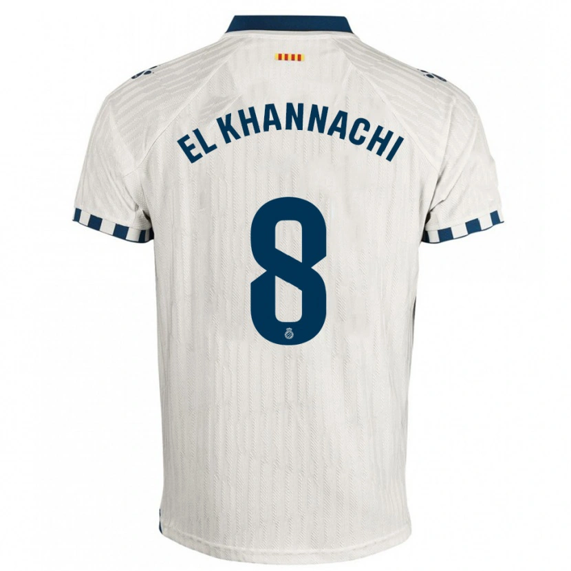 Danxen Pánské Youssef El Khannachi #8 Bílá Modrá Daleko Hráčské Dresy 2025/26 Dres