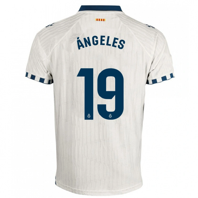 Danxen Pánské Ángeles Del Álamo Sánchez #19 Bílá Modrá Daleko Hráčské Dresy 2025/26 Dres
