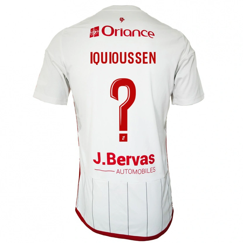 Danxen Pánské Adam Iquioussen #0 Bílá Červená Daleko Hráčské Dresy 2025/26 Dres