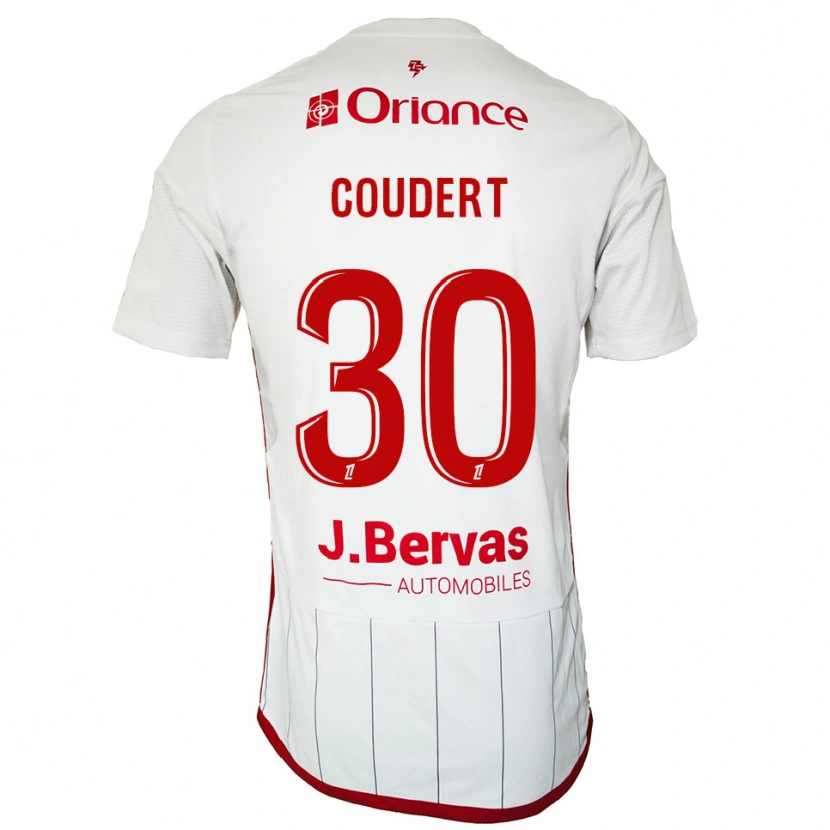 Danxen Pánské Grégoire Coudert #30 Bílá Červená Daleko Hráčské Dresy 2025/26 Dres