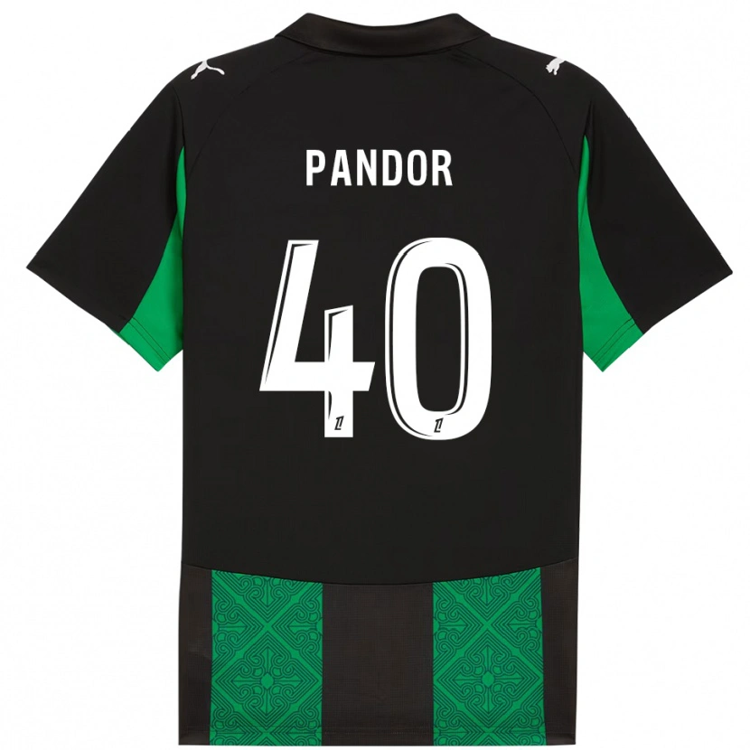 Danxen Pánské Yannick Pandor #40 Černá Zelená Daleko Hráčské Dresy 2025/26 Dres