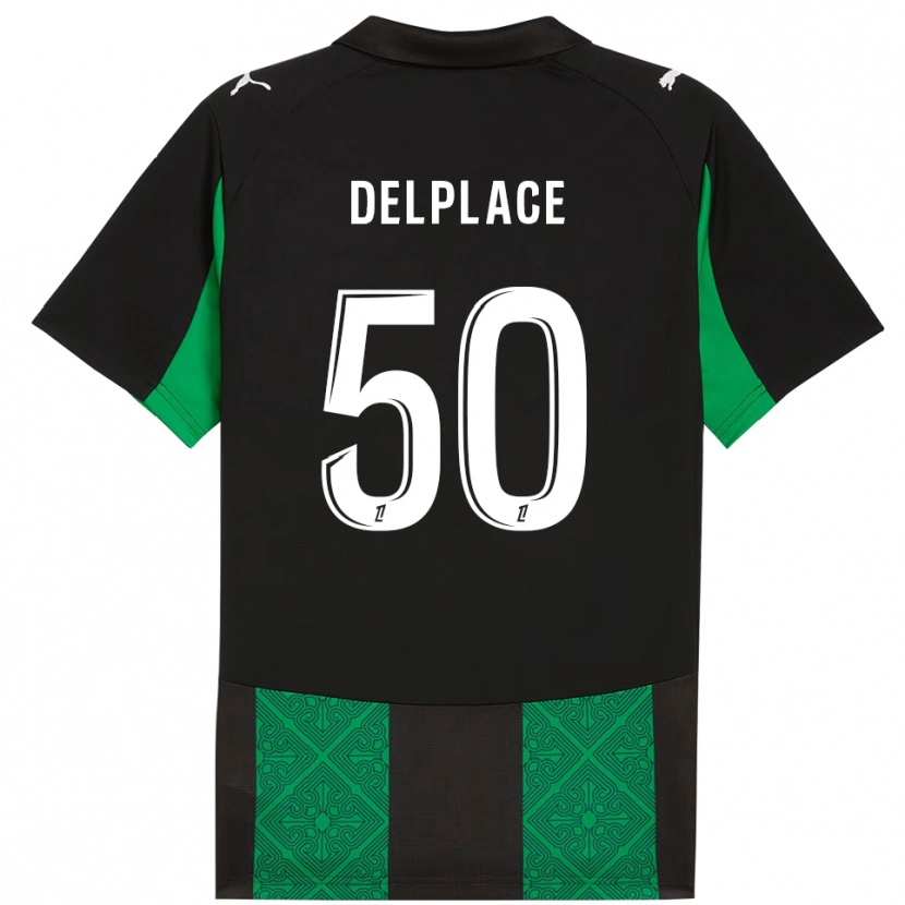 Danxen Pánské Adam Delplace #50 Černá Zelená Daleko Hráčské Dresy 2025/26 Dres